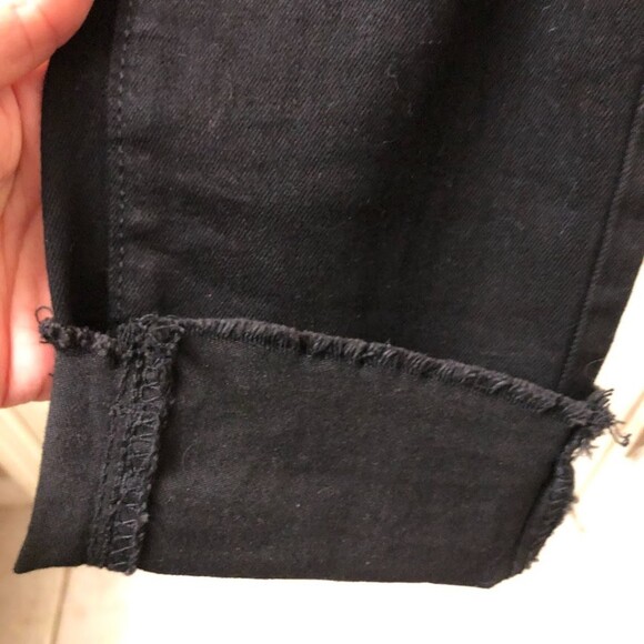 The Moon by Moon Collection Women's Black Denim Distressed Chain Jeans Large NWT - Picture 11 of 16